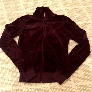 Juicy couture maroon zip up sweater